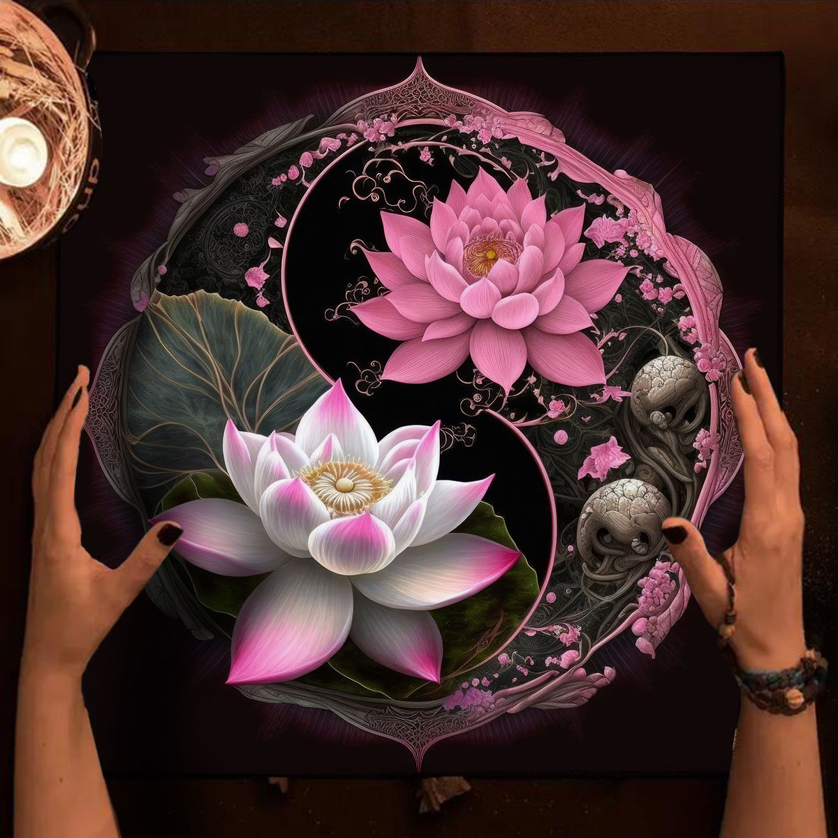 Board Game Hotel - Pink Lotus Cloth Table Tarot Altar