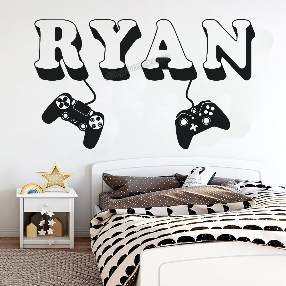 Board Game Movie - Gamer wall Sticker Custom Name Controller