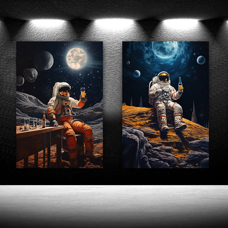 Board Game Hotel - Modern Astronaut Posters Astronaut with Beer