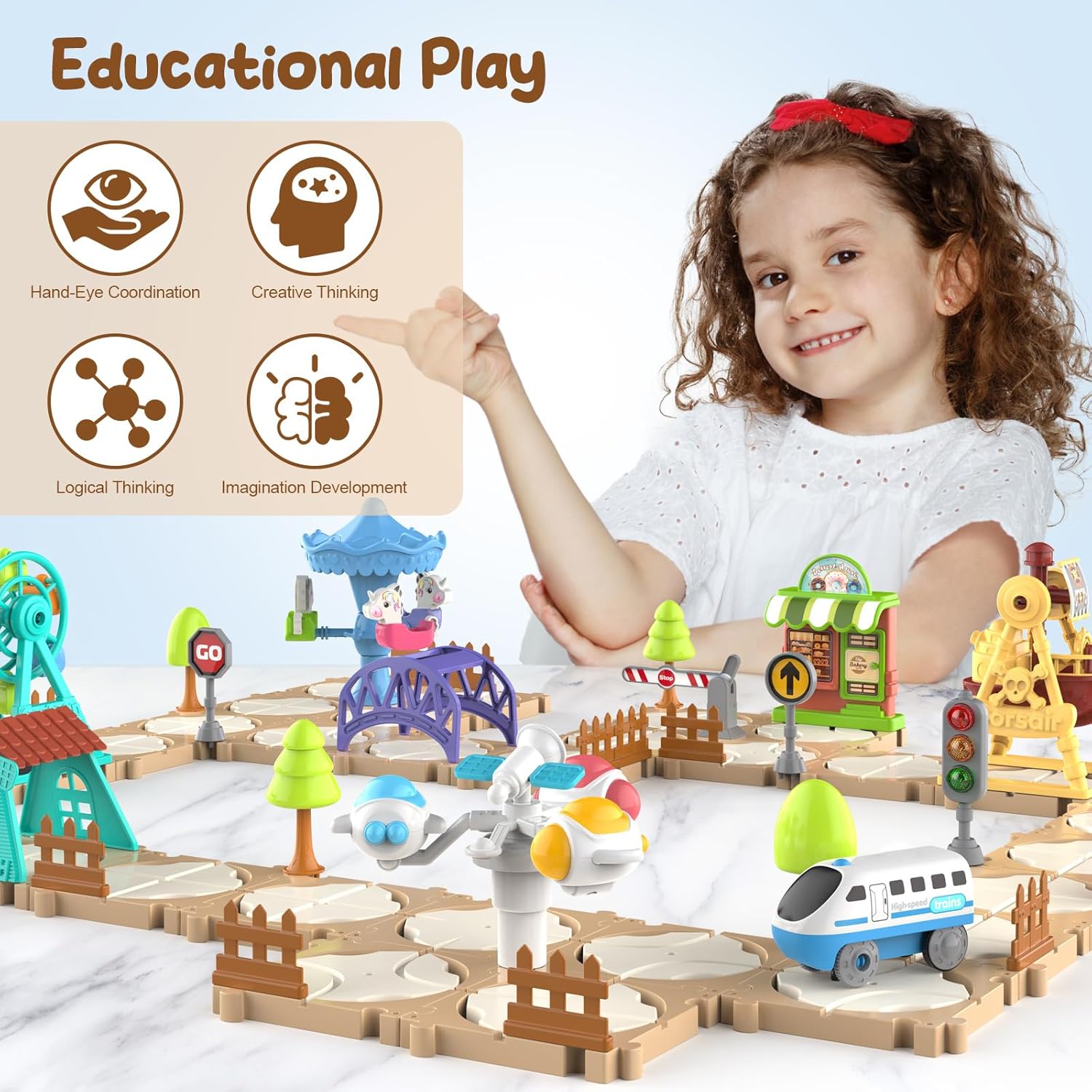 DIY Puzzle Track Car Set Assem - Board Game For Kids ulasan dan harga