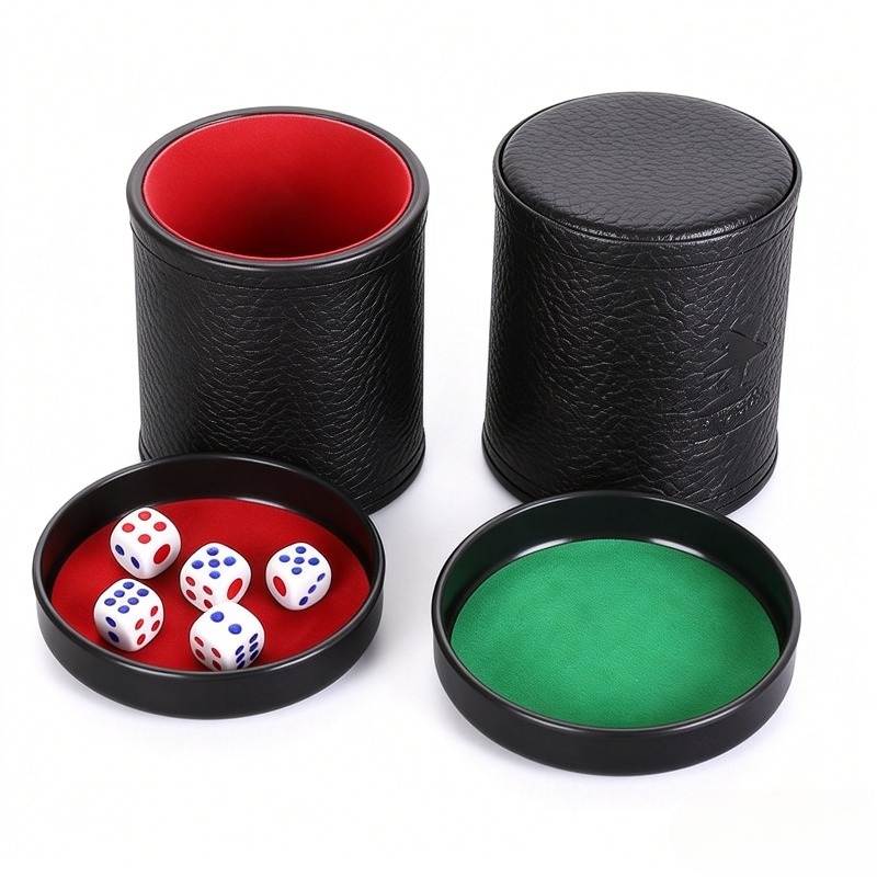 Orange Green Red Leather Dice  - Board Game Yahtzee ulasan dan harga