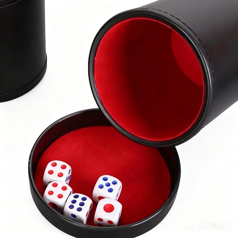 Orange Green Red Leather Dice  - Board Game Yahtzee ulasan dan harga