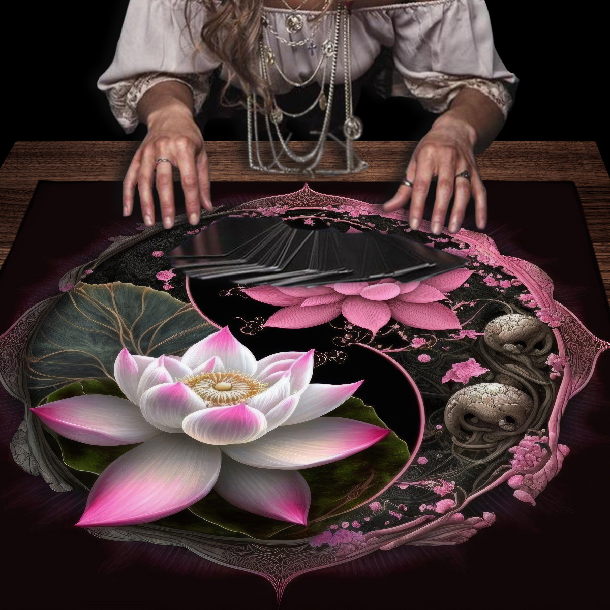 Pink Lotus Cloth Table Tarot A - Board Game Hotel ulasan dan harga