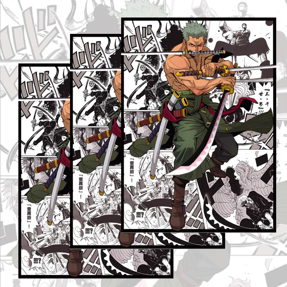 60PCS 66x91mm One Piece Anime  - Board Game Research ulasan dan harga