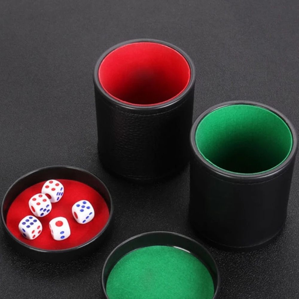 Leather Dice Cup with Lid Gree - Board Game Yahtzee ulasan dan harga