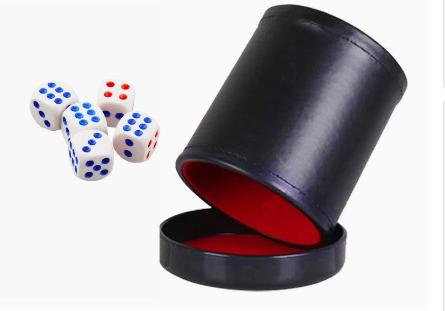 Leather Dice Cup with Lid Gree - Board Game Yahtzee ulasan dan harga