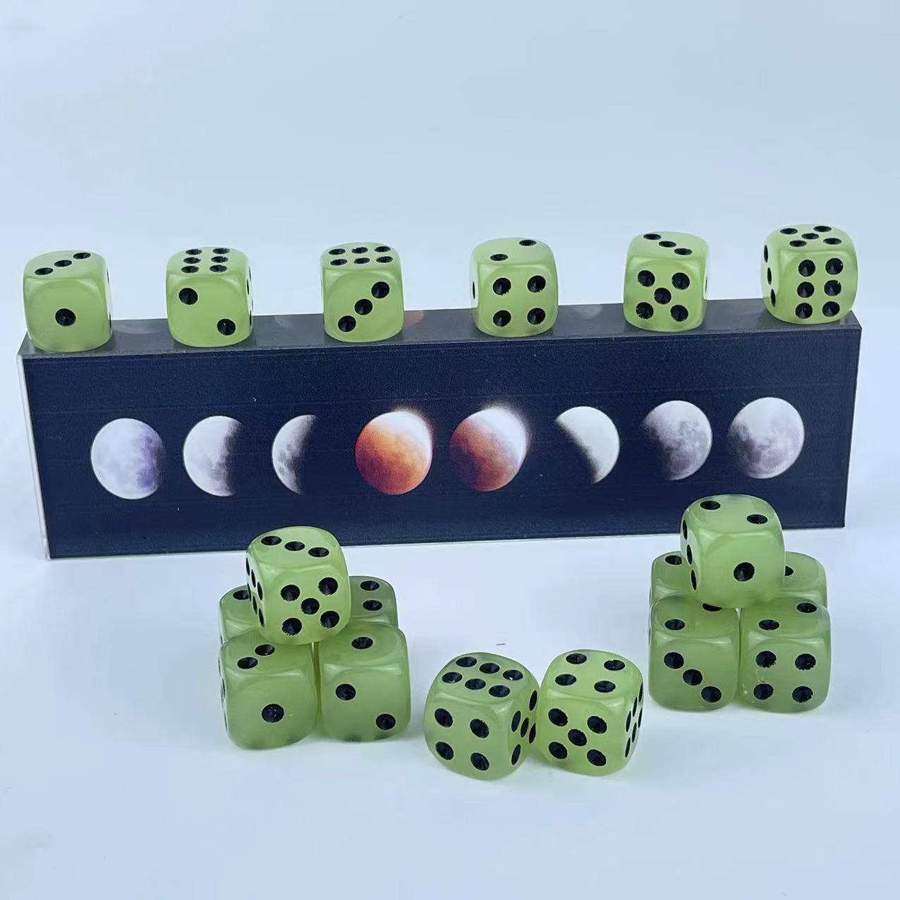 10 Pack 14mm D6 Six Sided Glow - Board Game Yahtzee ulasan dan harga