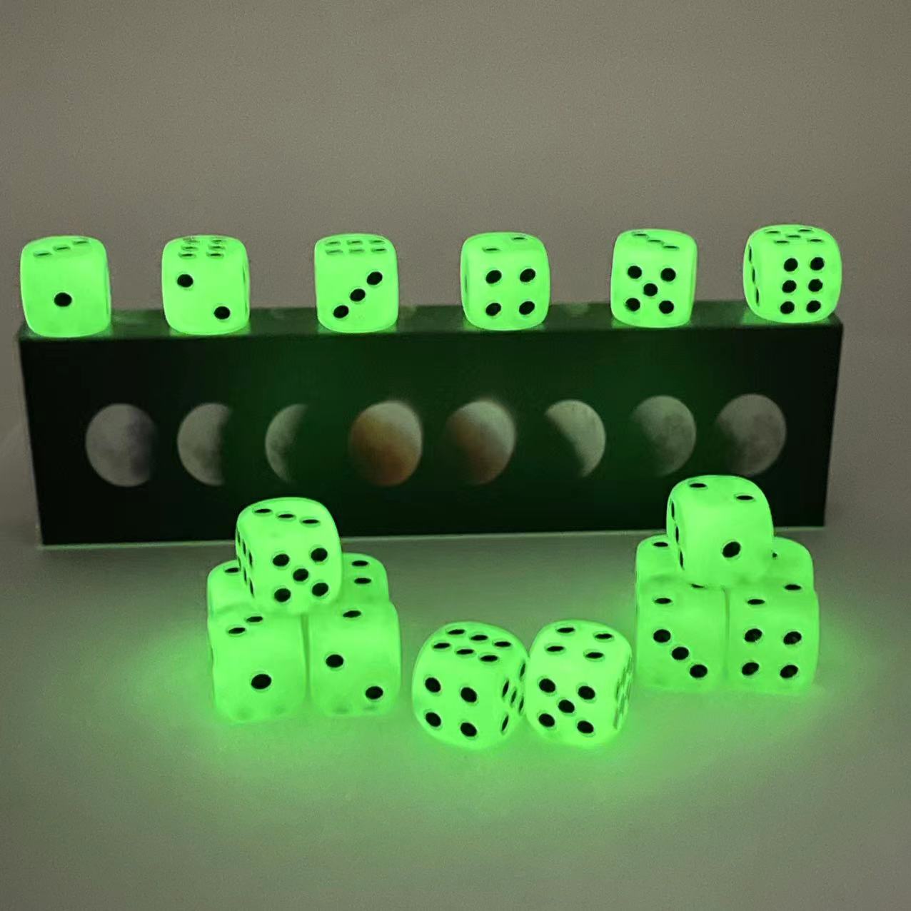 10 Pack 14mm D6 Six Sided Glow - Board Game Yahtzee ulasan dan harga