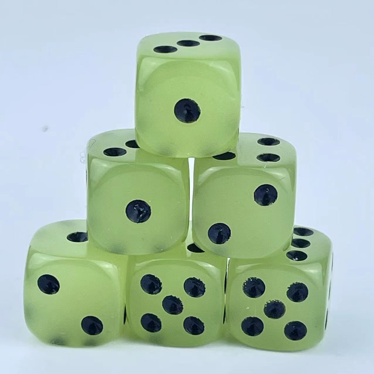 10 Pack 14mm D6 Six Sided Glow - Board Game Yahtzee ulasan dan harga