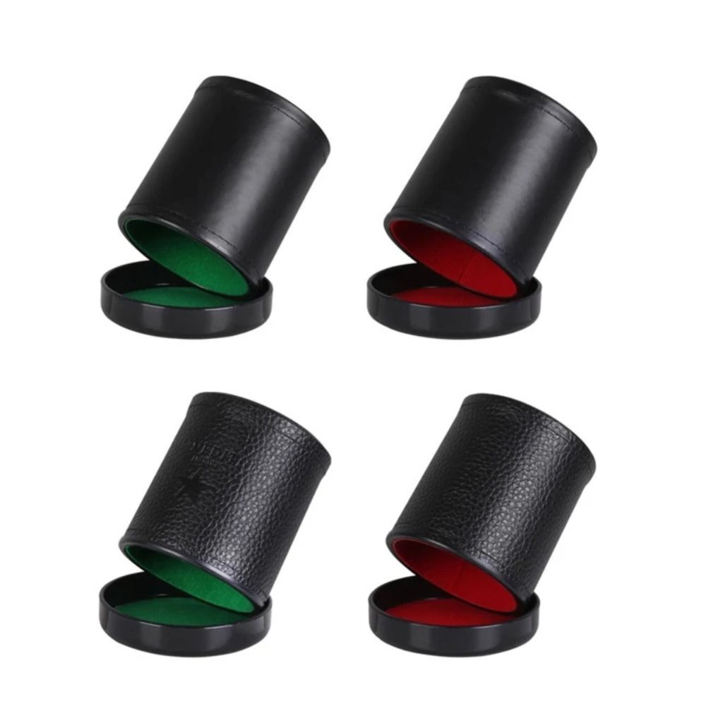 Leather Dice Cup with Lid Gree - Board Game Yahtzee ulasan dan harga