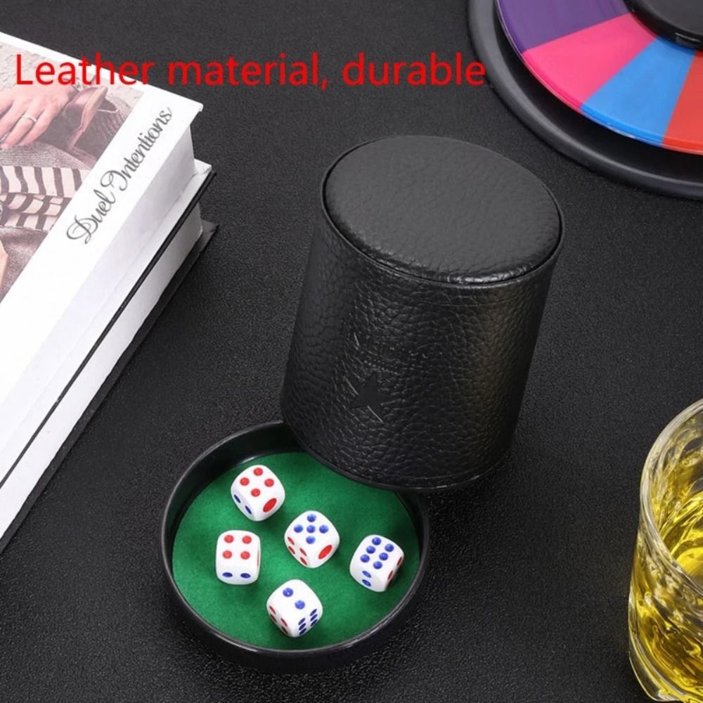 Leather Dice Cup with Lid Gree - Board Game Yahtzee ulasan dan harga
